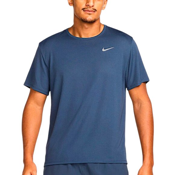 Nike Dri-FIT Men’s Navy Blue Athletic Training Performance Workout Tee Shirt - Picture 7 of 8